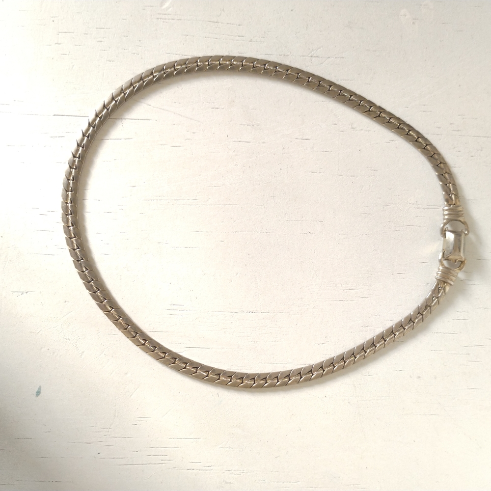 Coro Silver CHAIN Choker Necklace